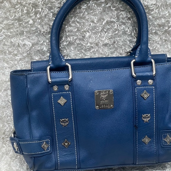 MCM Blue Leather shoulder Bag - Picture 2 of 16